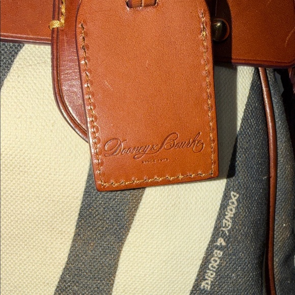 Vintage Dooney & Bourke Tan and Black Zebra Satchel - Picture 7 of 10